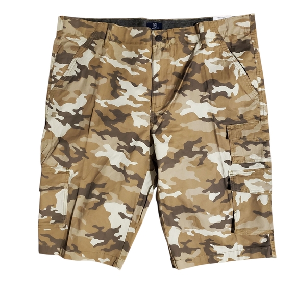 NWT‎ GEORGE MENS BELOW THE KNEE DESERT CAMO CARGO SHORTS W 42- INSEAM 14" - Picture 5 of 13